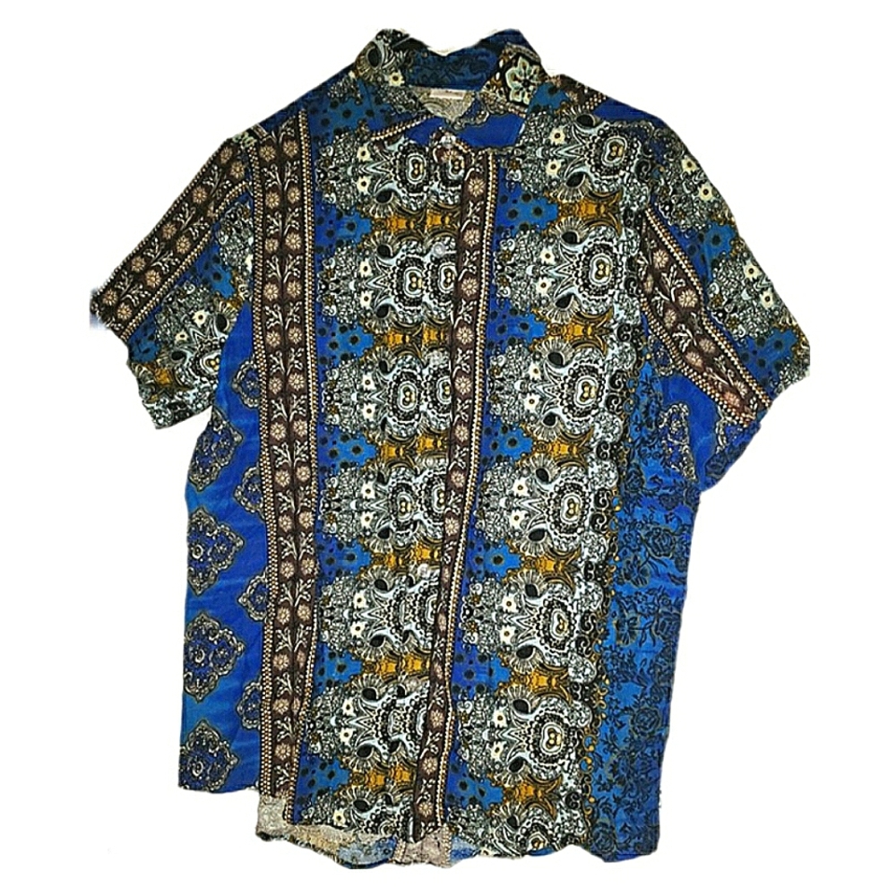 Unique Artsy Button Down Top